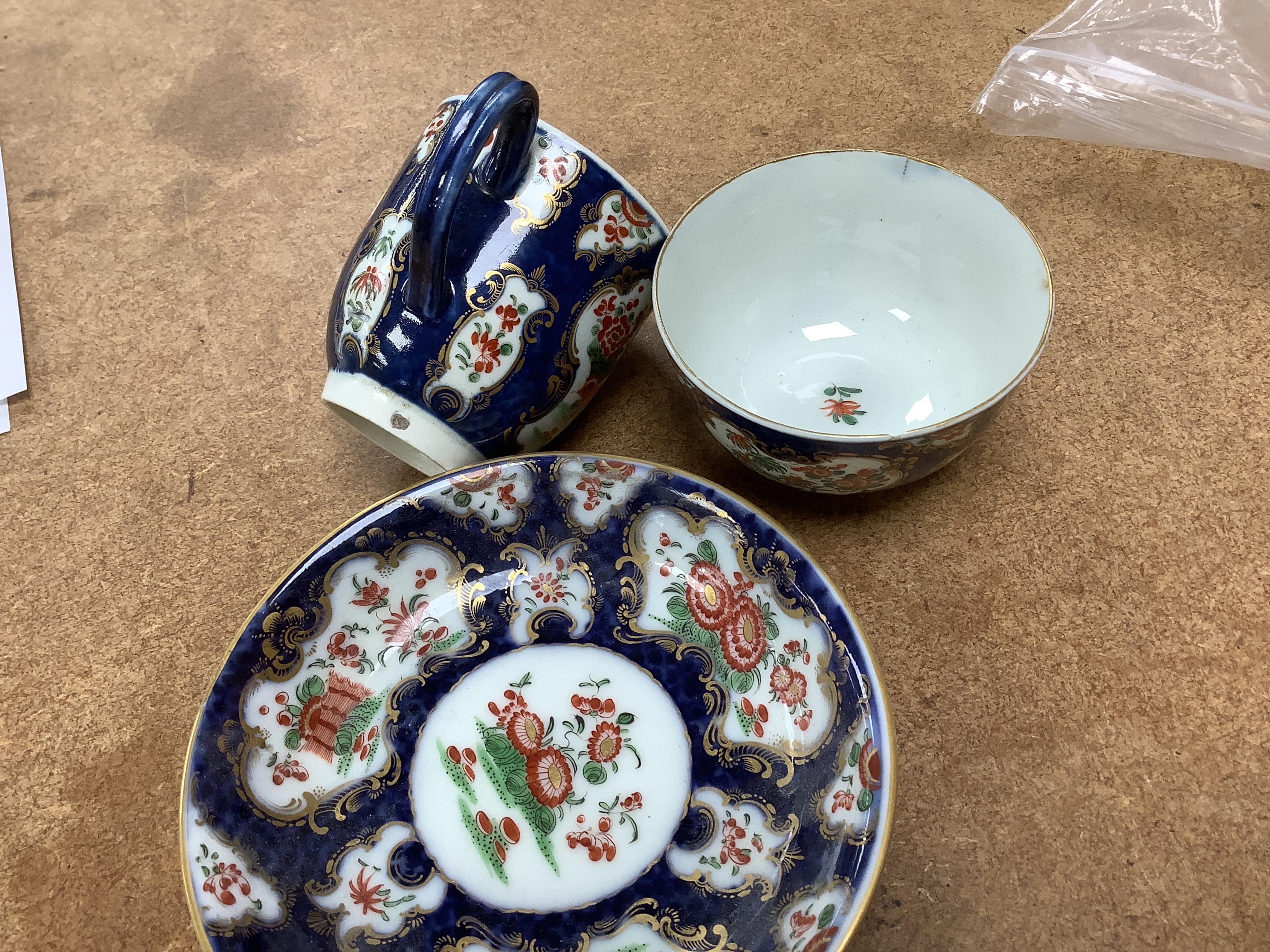 18th century and later ceramics to include first period Worcester, a Doulton ‘Peace’ figurine, Toby jug, etc